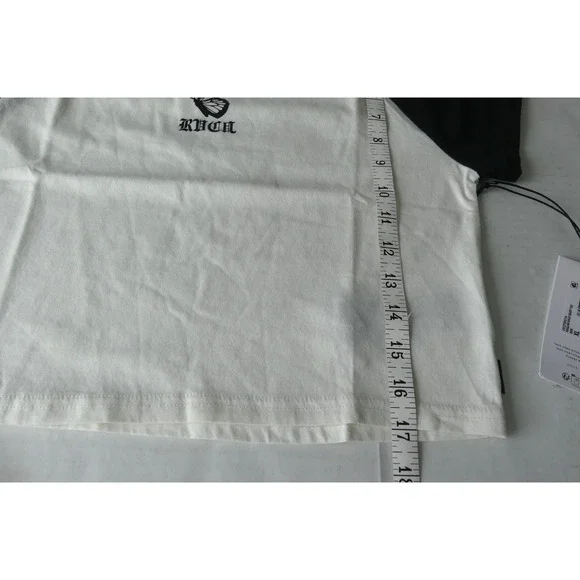 RVCA Butterfly Raglan Shirt Half Baby Tee XL Grunge Skater NWT Boho‎ - Picture 6 of 8